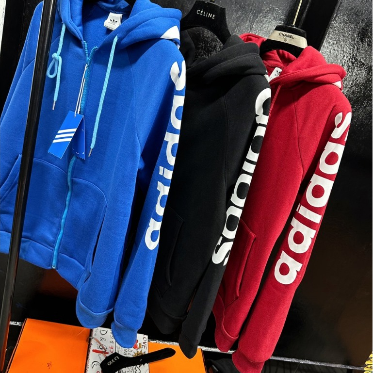 Áo Hoodie Nam Nữ A Di Dát Mũ Siêu Cấp Quảng Châu Phối Logo Tay Mũ Cực Chiến - Áo nỉ Hoodie Nam Nữ