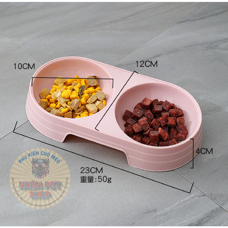 Bát ăn đôi cho chó mèo_ Bát ăn cho chó mèo