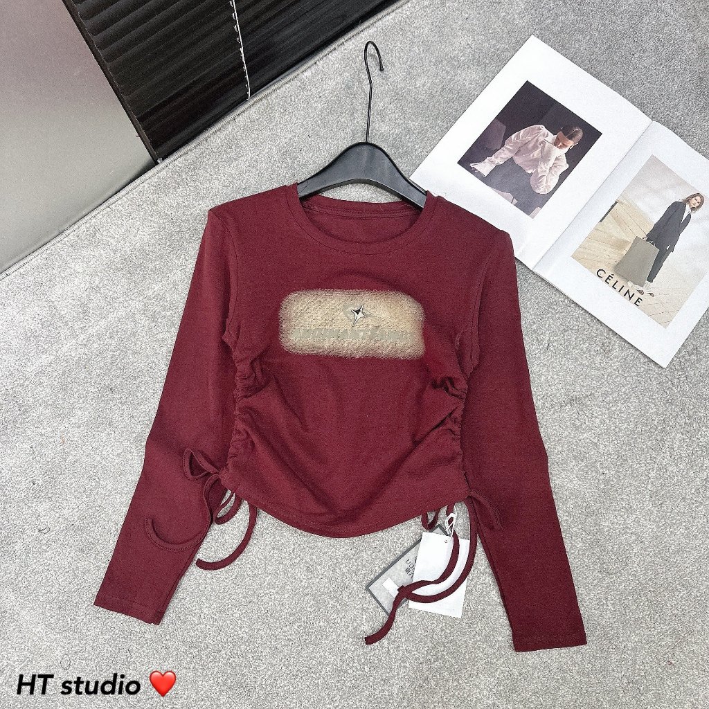 Áo thun nữ chất mềm mịn rút dây xinh hàng quảng châu loại 1 AL27