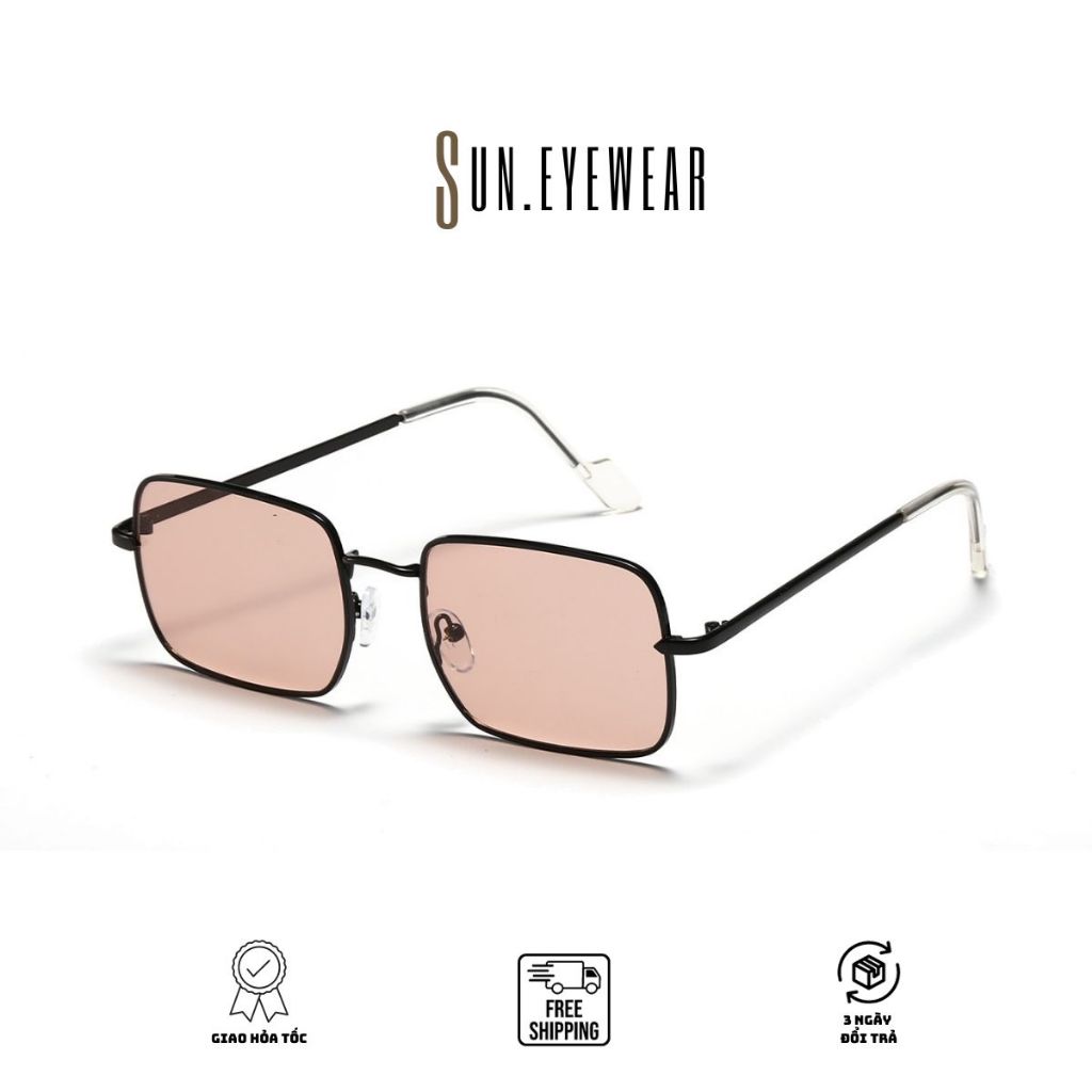 Kính mát hàn quốc thời trang nam nữ kiểu dáng mảnh mắt hình chữ nhật - Sun Eyewear