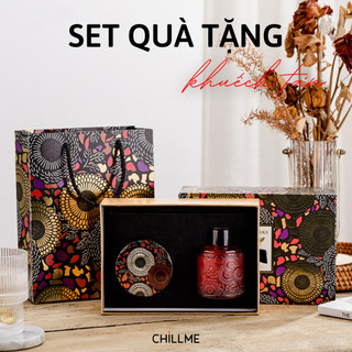 Set nến thơm tinh dầu khuếch tán Chillme quà tặng sinh nhật bạn gái người yêu thư giãn