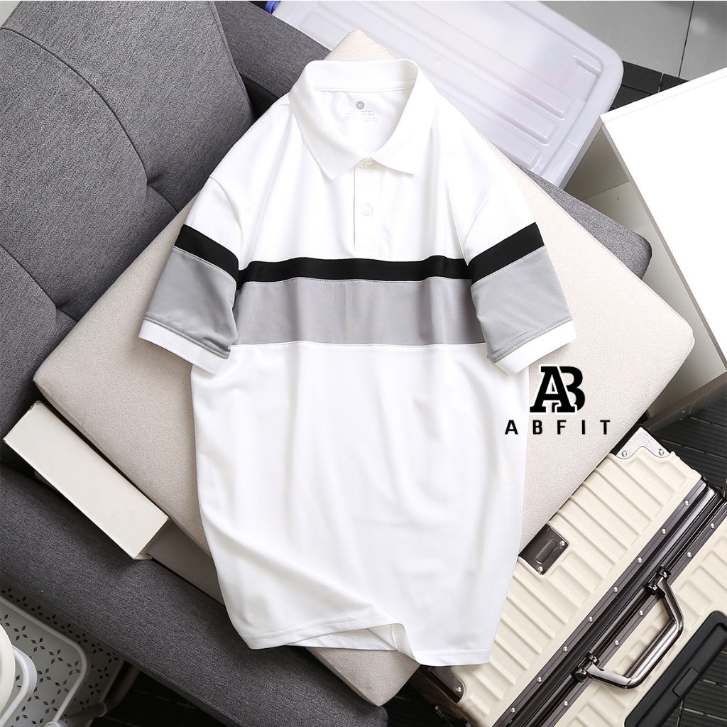 Áo polo nam nữ ABFIT cổ bẻ thun cá sấu thái co dãn thoáng mát thoáng mồ hôi cao cấp.A5