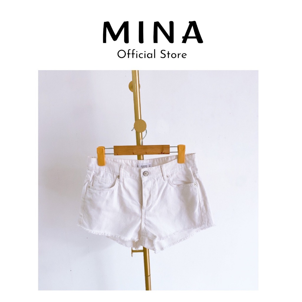 ** QUẦN SHORT DENIM NỮ CẠP LỠ MANGO - CẮT TAG, CHƯA MẶC - MỚI 90% - LỖI NHẸ