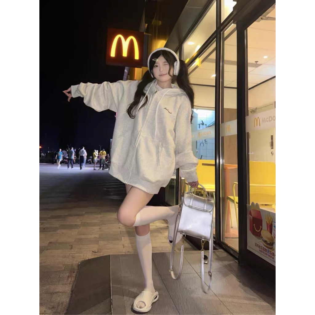 Áo Khoác Hoodie Zip Form Rộng Nam Nữ Unisex Nón To Basic Thoáng Mát Mùa Thu 2023 𝐛𝐲 𝐡𝐞𝐚𝐯𝐞𝐧