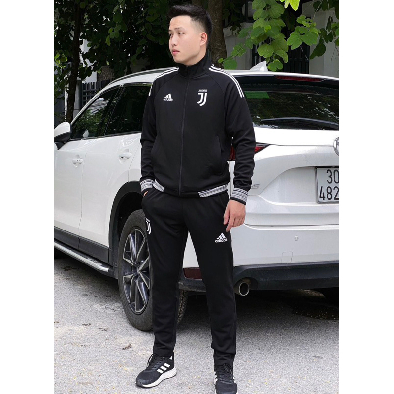 Bộ thể thao nam thu đông có hoạ tiết logo đơn giản khoá kéo thời trang phong cách giới trẻ có size từ s đến xl