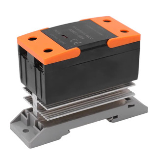 Rơ le trạng thái rắn 10a gsr2 kèm tản nhiệt gắn din rail _ single phase solid state relay ssr