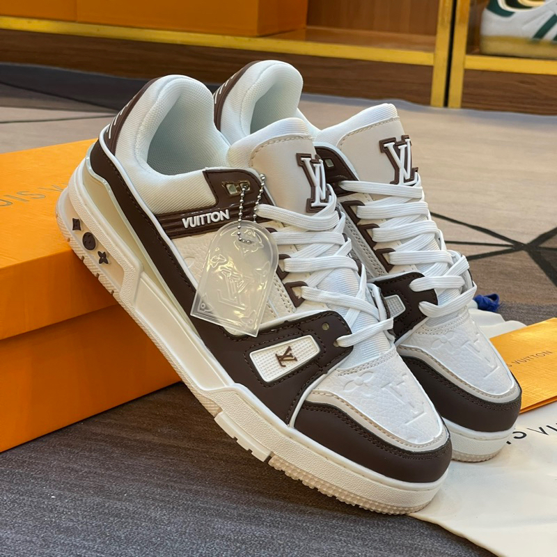 Giày Thể Thao Trainer Trắng Xanh Nam Full Bill Box