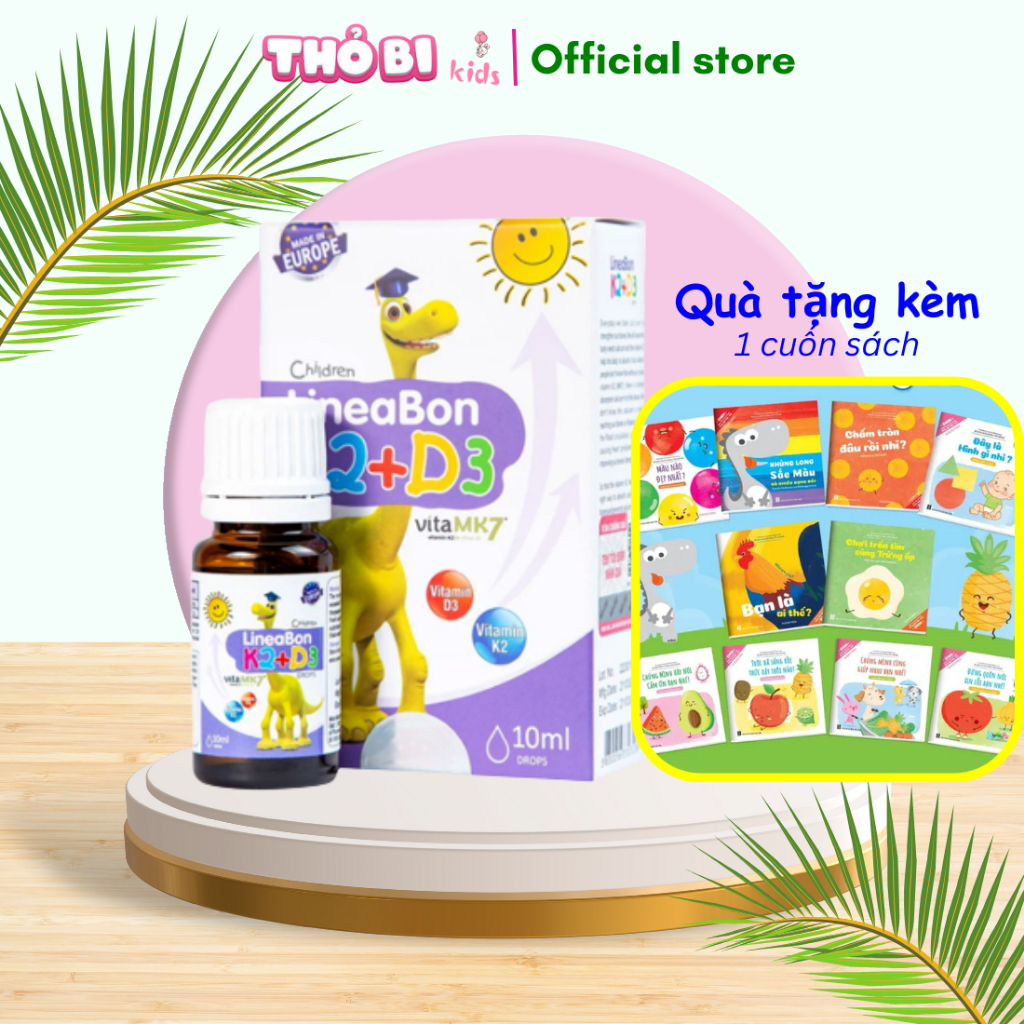 D3 K2 LINEABON 10Ml Cho Bé Từ Sơ Sinh Hàng Chính Hãng