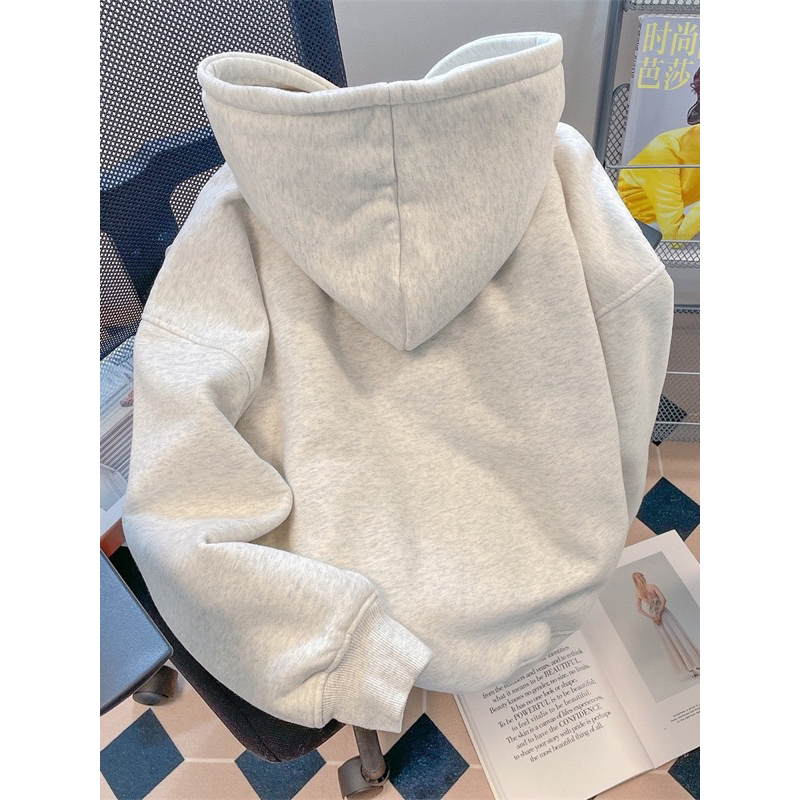 Áo hoodies nỉ GBFL màu xám chất nỉ dày dặn mềm mịn Mitstore