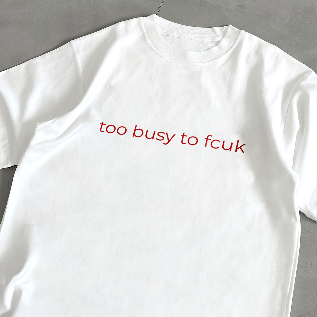 Áo thun local brand BUSY unisex oversized | ANOMADE | 100% Cotton 230gsm dày dặn