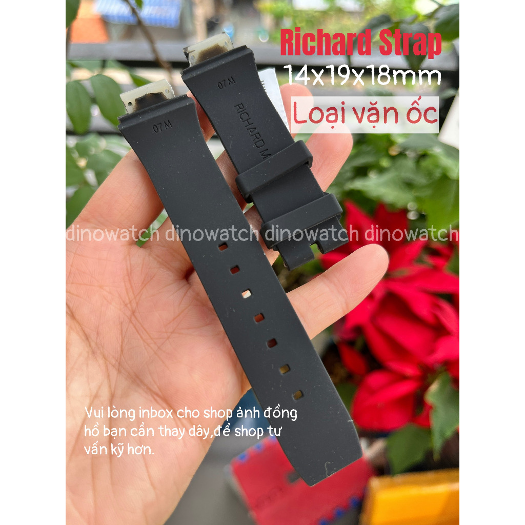 Dây Cao Su Cho Đồng Hồ Rm07 Nữ Richard Size 14*19*18mm -