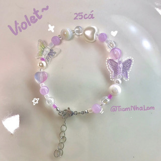 vòng tay chuỗi hạt Violet- KHÔNG GỈ - vòng tay chuỗi hạt handmade