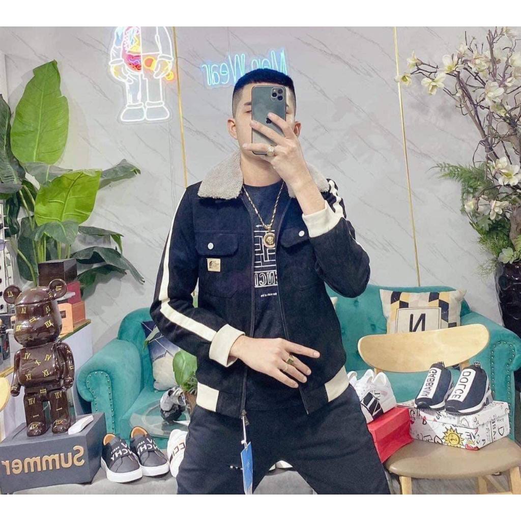 Áo Khoác Nam Da Lộn- Lót Lông