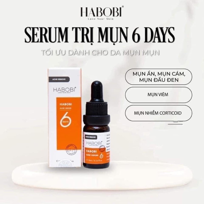 Serum Giảm Mụn Habobi 6 days Tinh Chất Hỗ Trợ NGừa Mụn Mờ Thâm Se Khít Lỗ Chân Lông Chính Hãng ✅✅✅