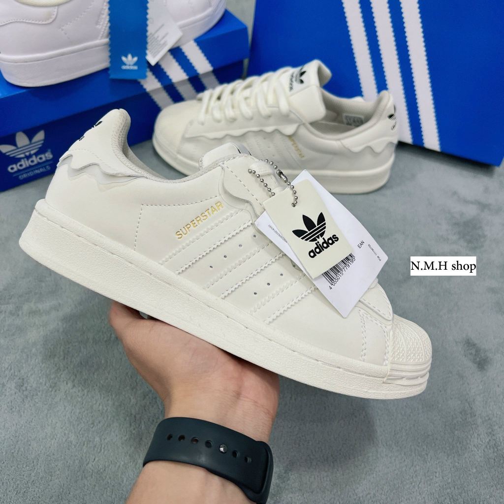 Full Box + Tặng Kèm Tất | Giày Sneaker Das Mũi Sò Superstar Kem - Hồng - Xanh - Trắng ( 1:1 )