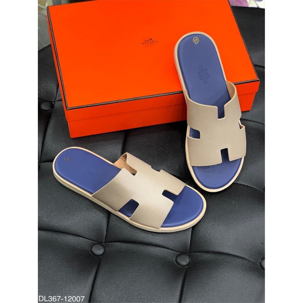 Dép lê HM đế gỗ - dép da qai be đế xanh siêu hot ảnh video tại shop_HOT 2023