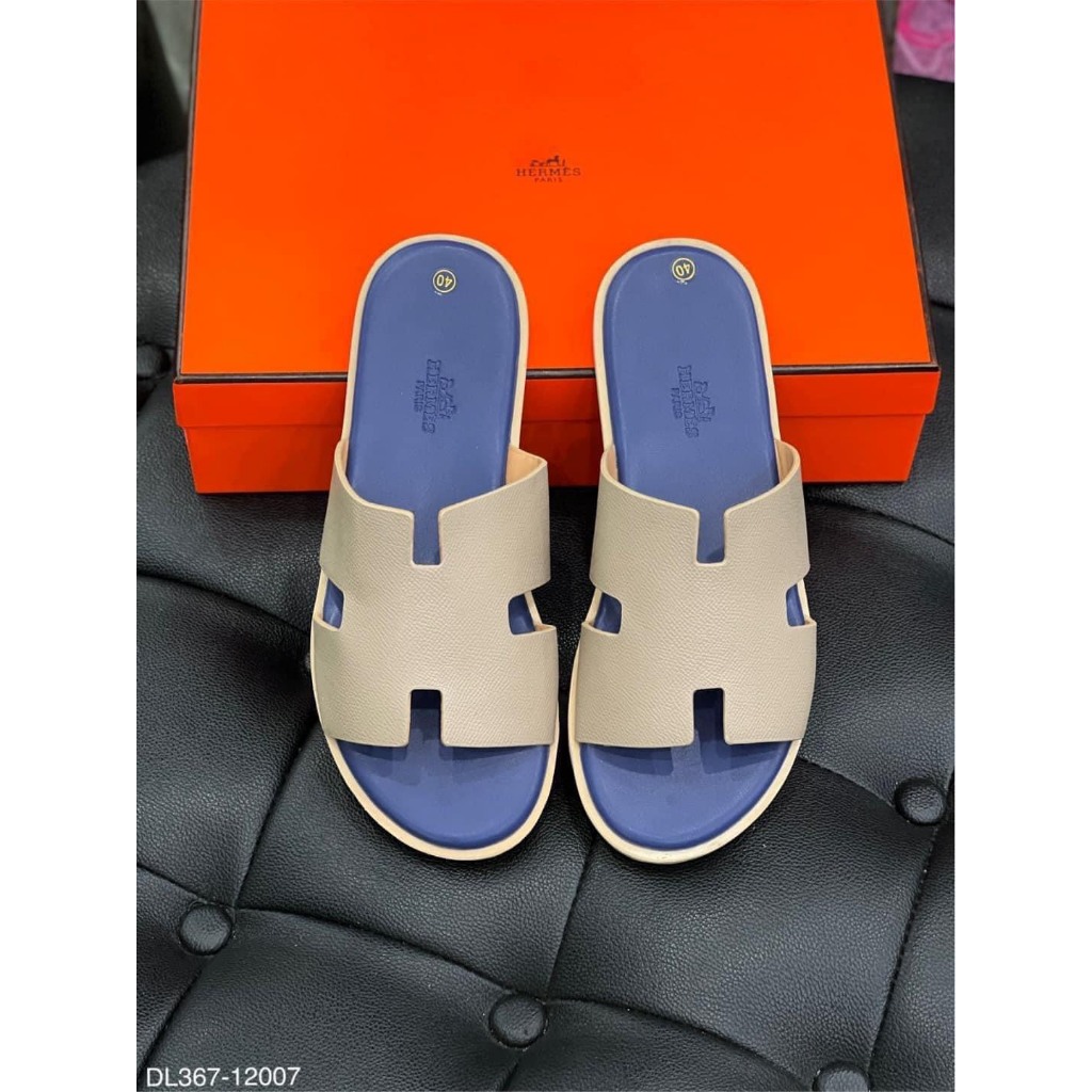 Dép lê HM đế gỗ - dép da qai be đế xanh siêu hot ảnh video tại shop_HOT 2023