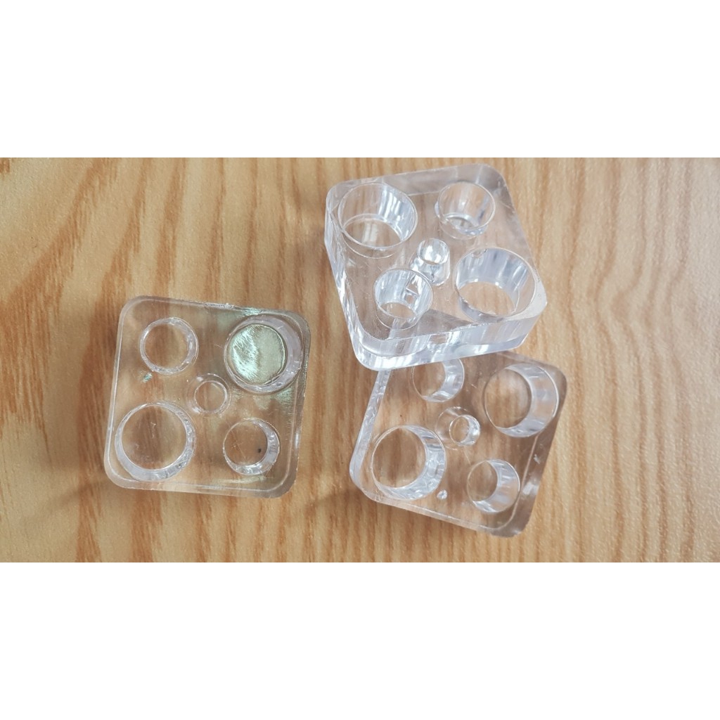 Đế đựng chum mực phun xăm Meca vuông, ovan, khay đựng chun mực phun xăm