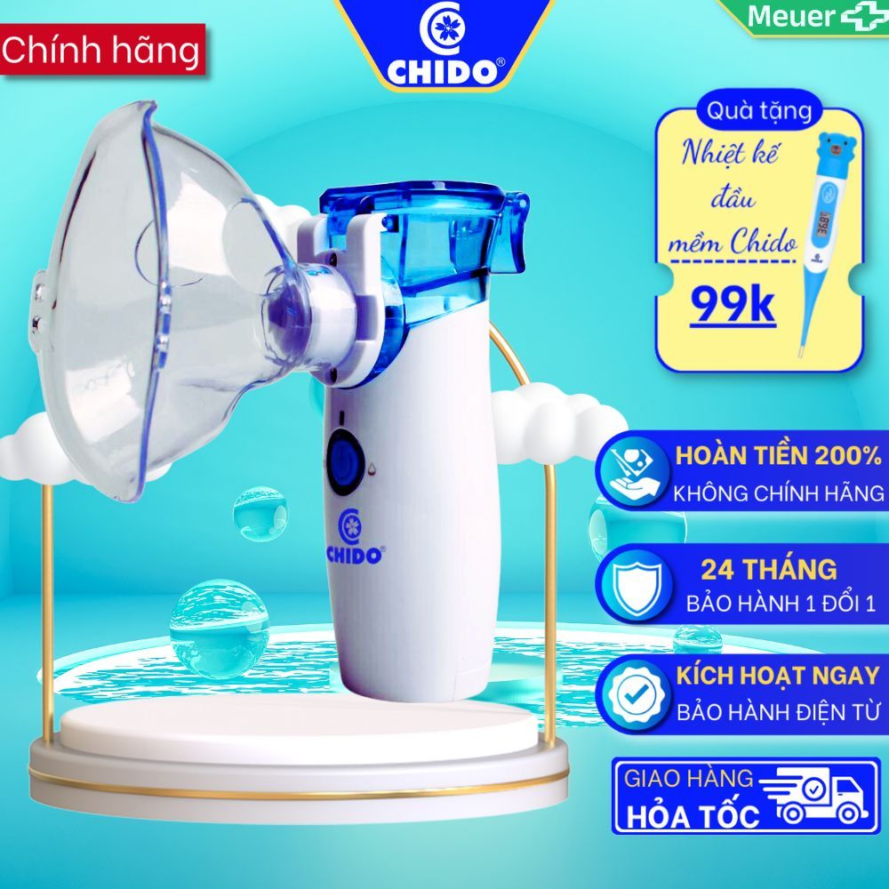 Máy xông mũi họng cầm tay Chido công nghệ Nhật Bản, máy xông khí dung cầm tay model YS31 - bảo hành 2 năm, sử dụng pin