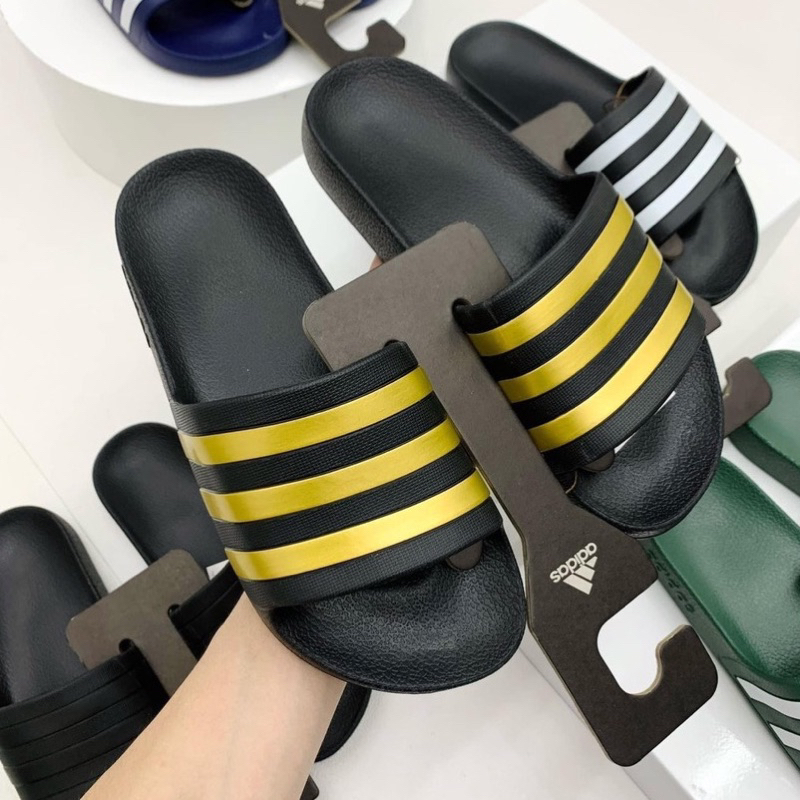 “Chính Hãng Auth” Dép Lê Dép Quai Ngang Adidas 3 sọc Nữ Nam Phong Cách Thời Trang Hàng Chuẩn CSD026