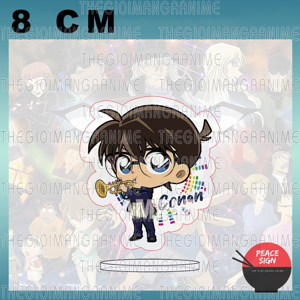 (8CM) MÔ HÌNH Standee THÁM TỬ LỪNG DANH CONAN ver NHẠC CỤ mica acrylic anime trang trí xinh xắn dễ thương