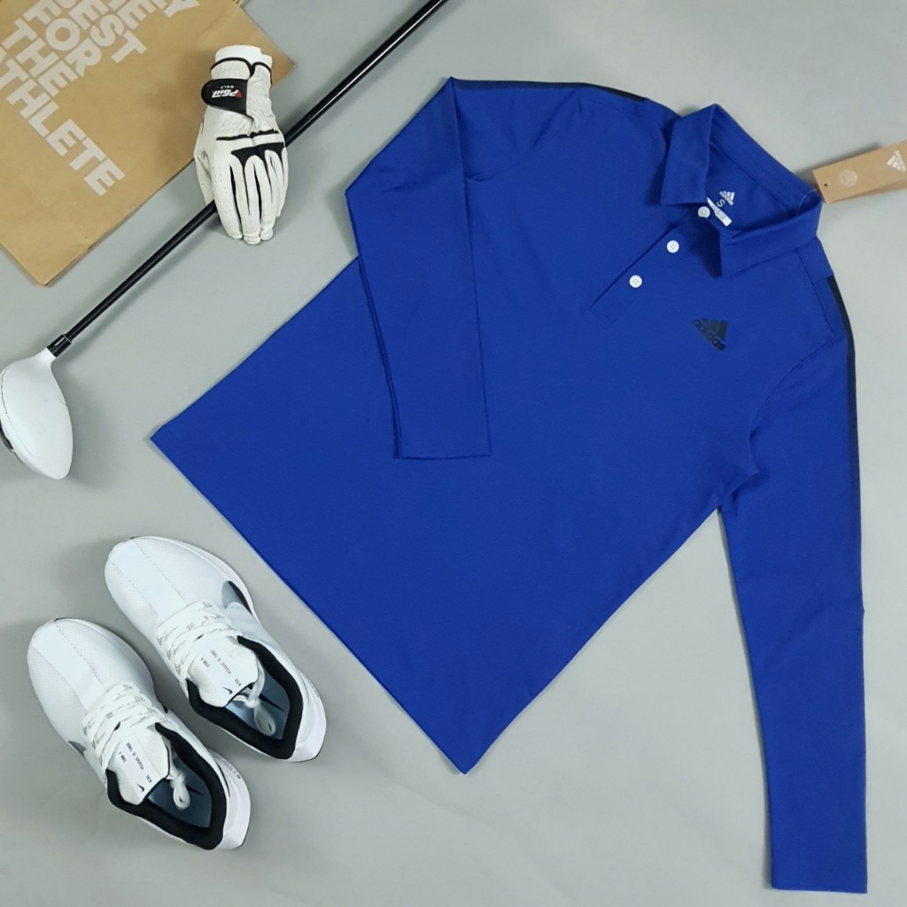 Áo Polo Golf Adidas Áo Dài Tay Adidas Cổ Bẻ 3 Sọc AEROREADY chính hãng