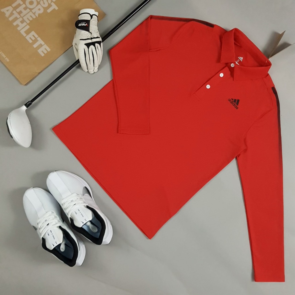 Áo Polo Golf Adidas Áo Dài Tay Adidas Cổ Bẻ 3 Sọc AEROREADY chính hãng