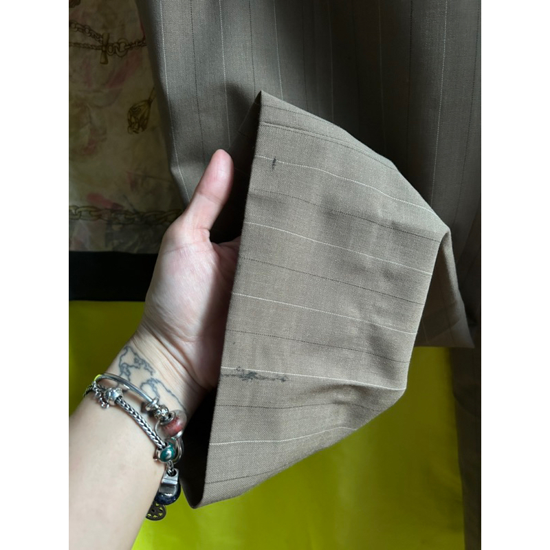 ❣️Set Vest Bộ Nam Vintage Hè Thu -Nâu Cà Phê Sữa sọc dọc ~1m70  Lỗi Lai Dính Mực Hình Cuối 2hands