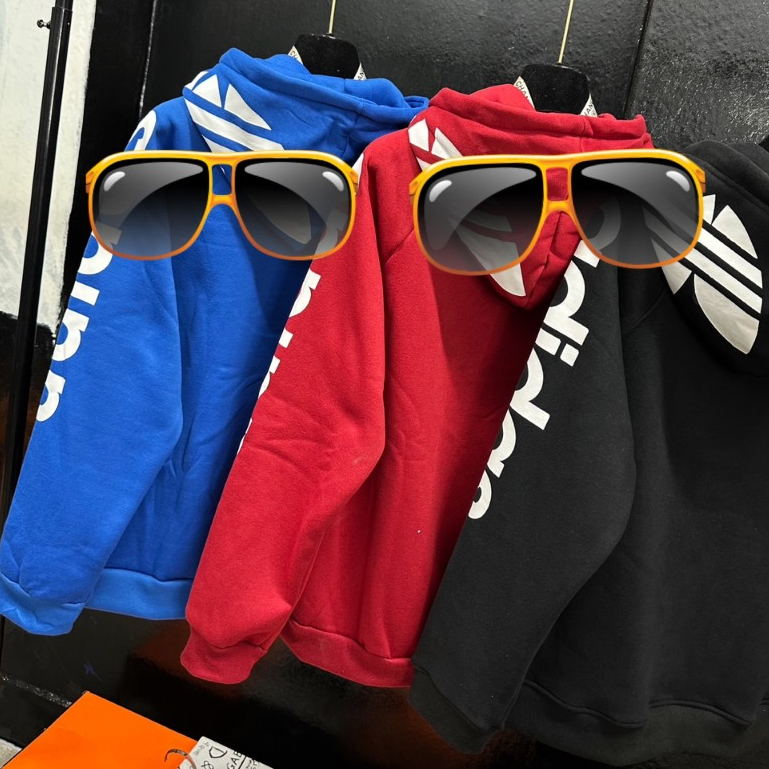Áo Khoác Hoodie Nam Nữ A Di Đát Họa Tiết In Sọc Cánh Tay_ Áo Hoodie Zip Nam A Đi Đát Chất Nỉ Bông Cao Cấp