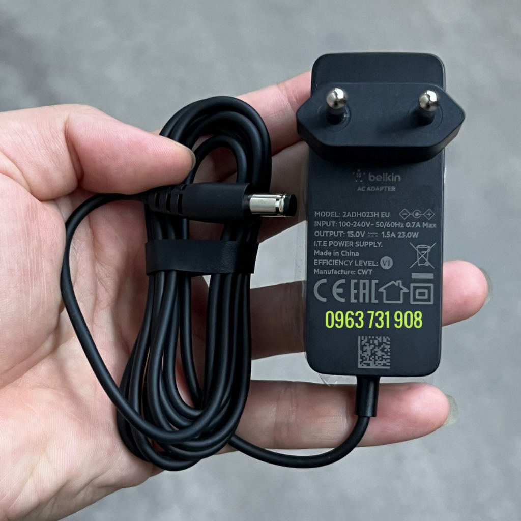 Adapter nguồn 15V 1.5A Belkin chính hãng bảo hành 12 tháng