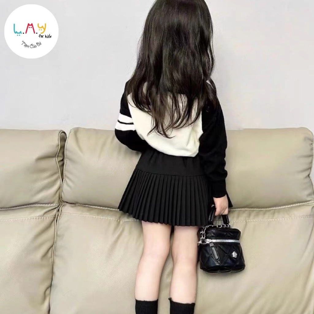 Set váy len chữ C cho bé gái