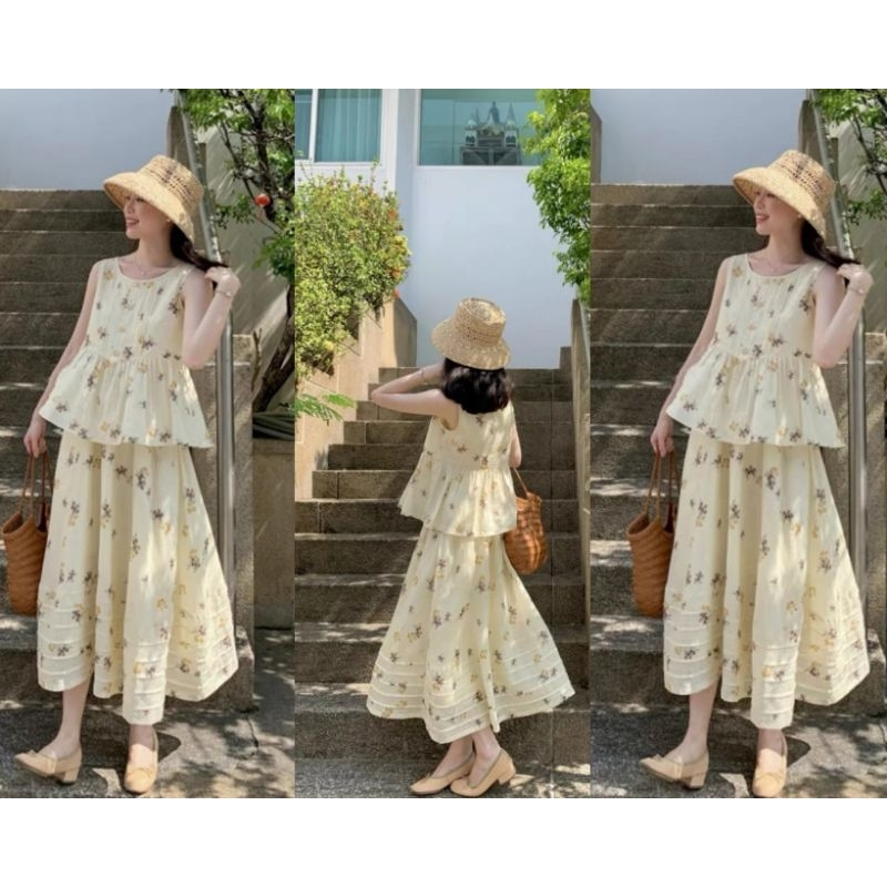 Váy Nữ Đi Biển Hoa Thêu , Đầm Maxi Đi Biển 2 Dây Hở Lưng Dáng Dài Thun Sau Hàng Thiết Kế 2 Lớp Form Dáng Rộng Dưới 59kg