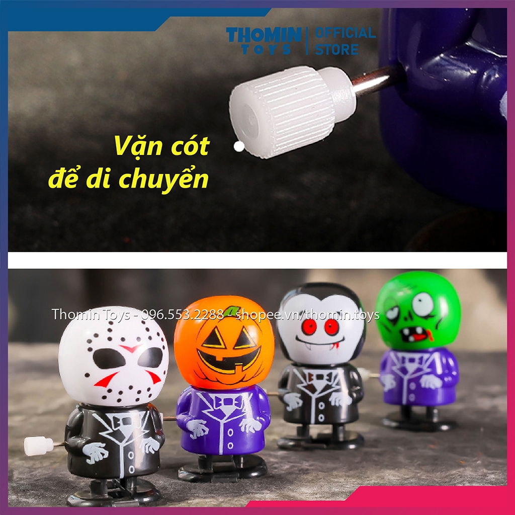 Đồ Chơi Halloween vặn cót Zombie nhiều mẫu cho trẻ em, đồ chơi vặn dây cót trang trí halloween