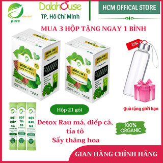 Combo 2 hộp detox 3 trong 1 sấy thăng hoa eherbal– bột rau organic 100%.