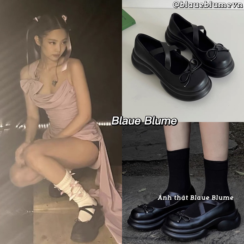𝐁𝐥𝐚𝐮𝐞𝐁𝐥𝐮𝐦𝐞🦋 (Sẵn lẻ size) Ballet Chunky - Outfit slay nhất của #Jennie BlackPink concert