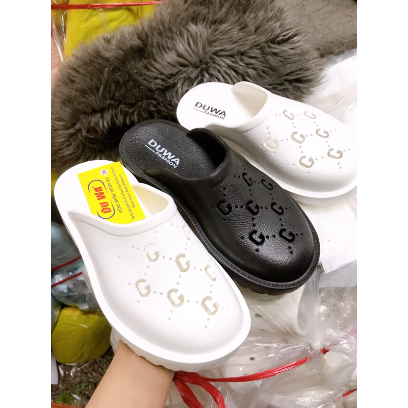 Dép Sục nữ đế Cao Su , sục Unisex đế 4cm Nữ 2 Màu như hình  Hàng Cao Cấp Đế Siêu Êm,nhẹ bền