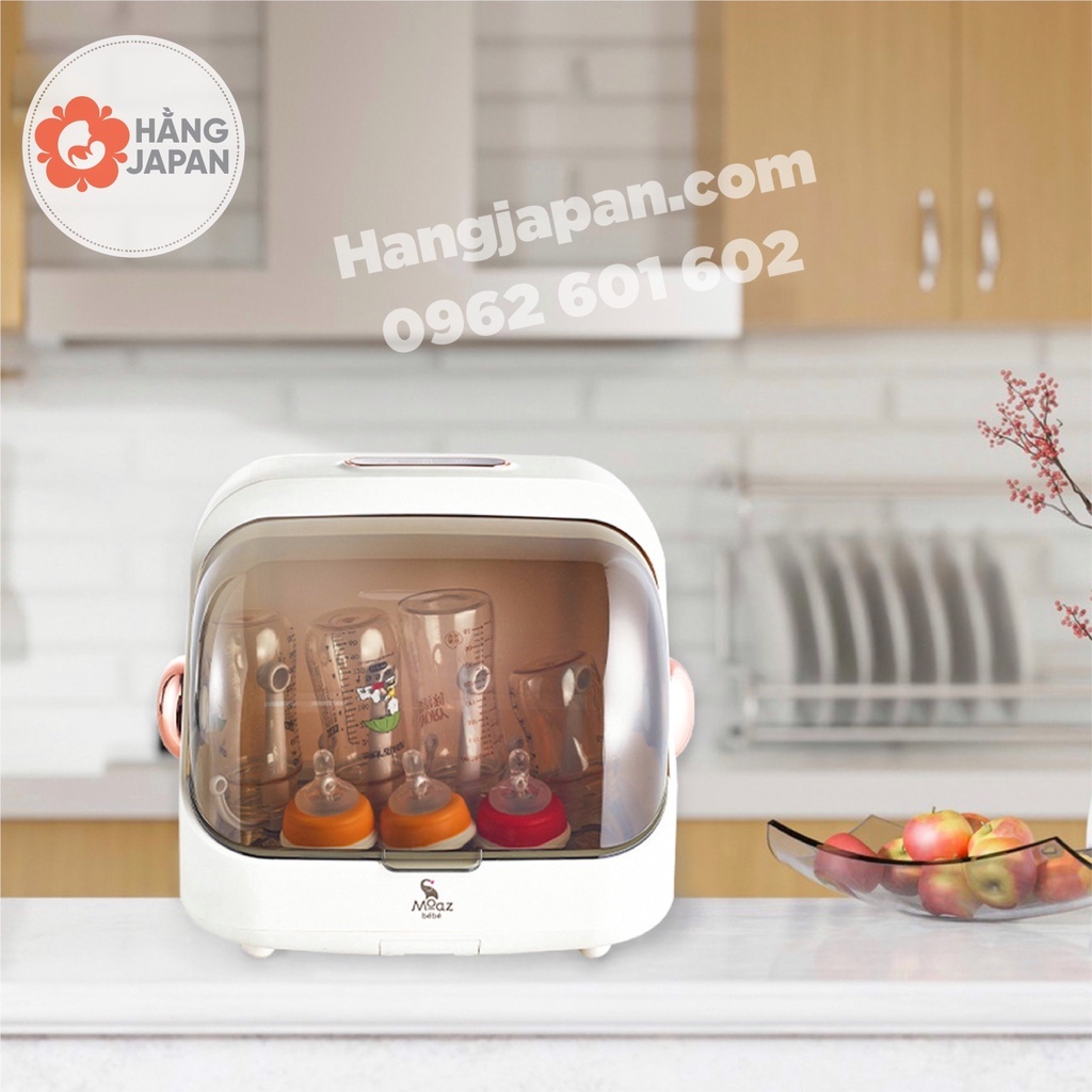 Máy úp bình sữa, tiệt trùng sấy khô Moaz BéBé MB044 bằng tia UVC tiêu diệt 99,99% vi khuẩn - Bảo hành chính hãng