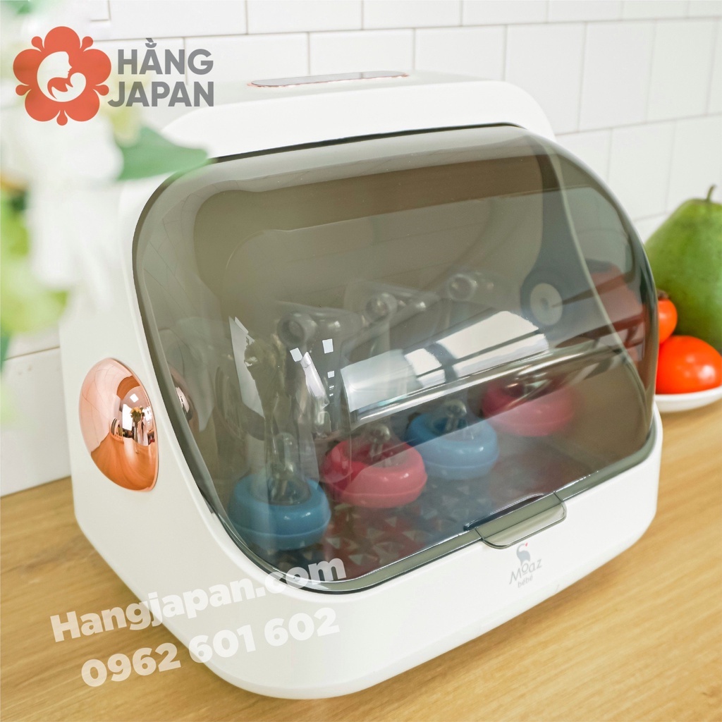 Máy úp bình sữa, tiệt trùng sấy khô Moaz BéBé MB044 bằng tia UVC tiêu diệt 99,99% vi khuẩn - Bảo hành chính hãng