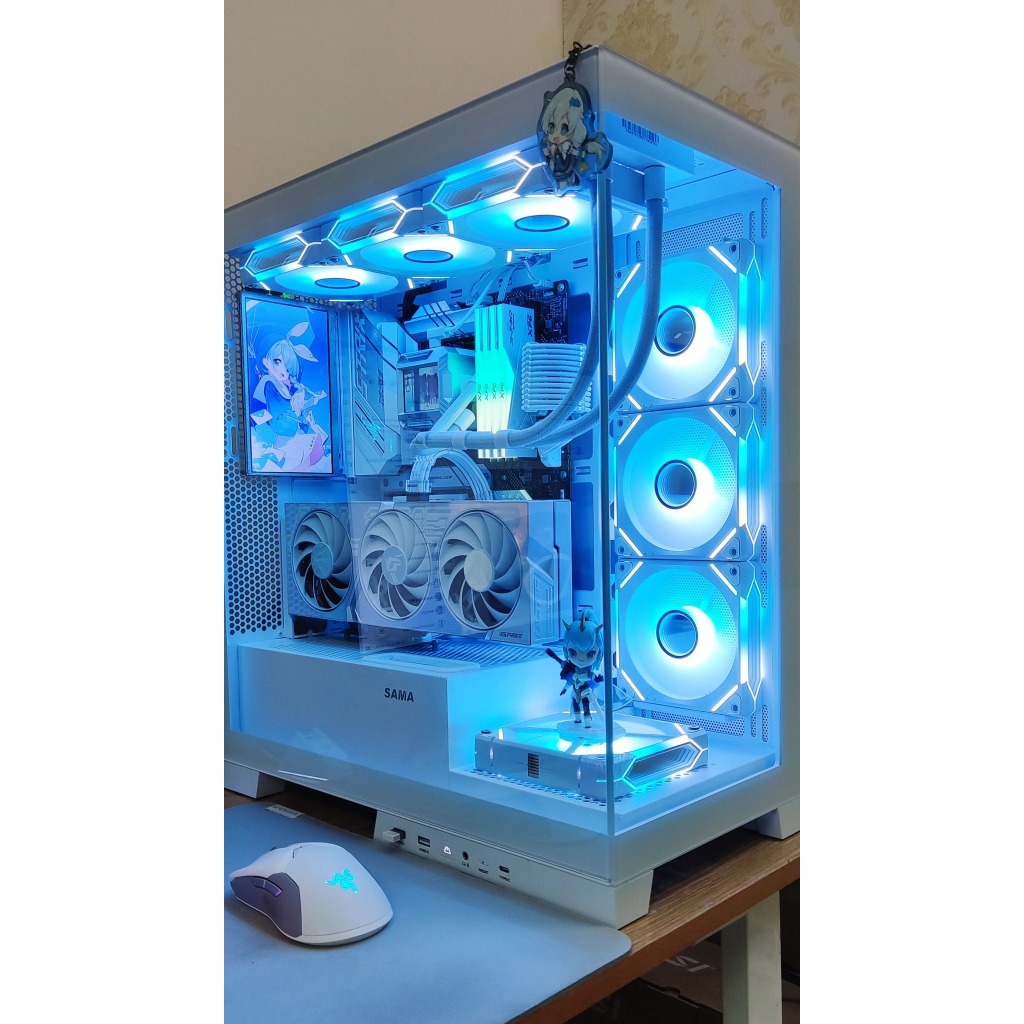 Vỏ Case SAMA 4503 White ( ATX - 3 Fan ARGB) Có Ship Hỏa Tốc