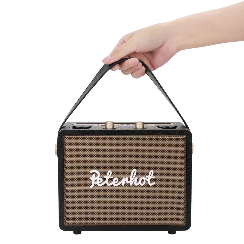 Loa karaoke bluetooth peterhot A107W phiên bản mới độc đáo 2023 không dây âm thanh đỉnh tặng kèm 2 mic có BH TECHHIGH