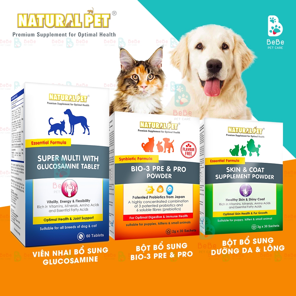 Bộ Sưu Tập NATURAL PET Chăm Sóc Toàn Diện & Bổ Sung Dinh Dưỡng Cho Chó Mèo Mọi Lứa Tuổi