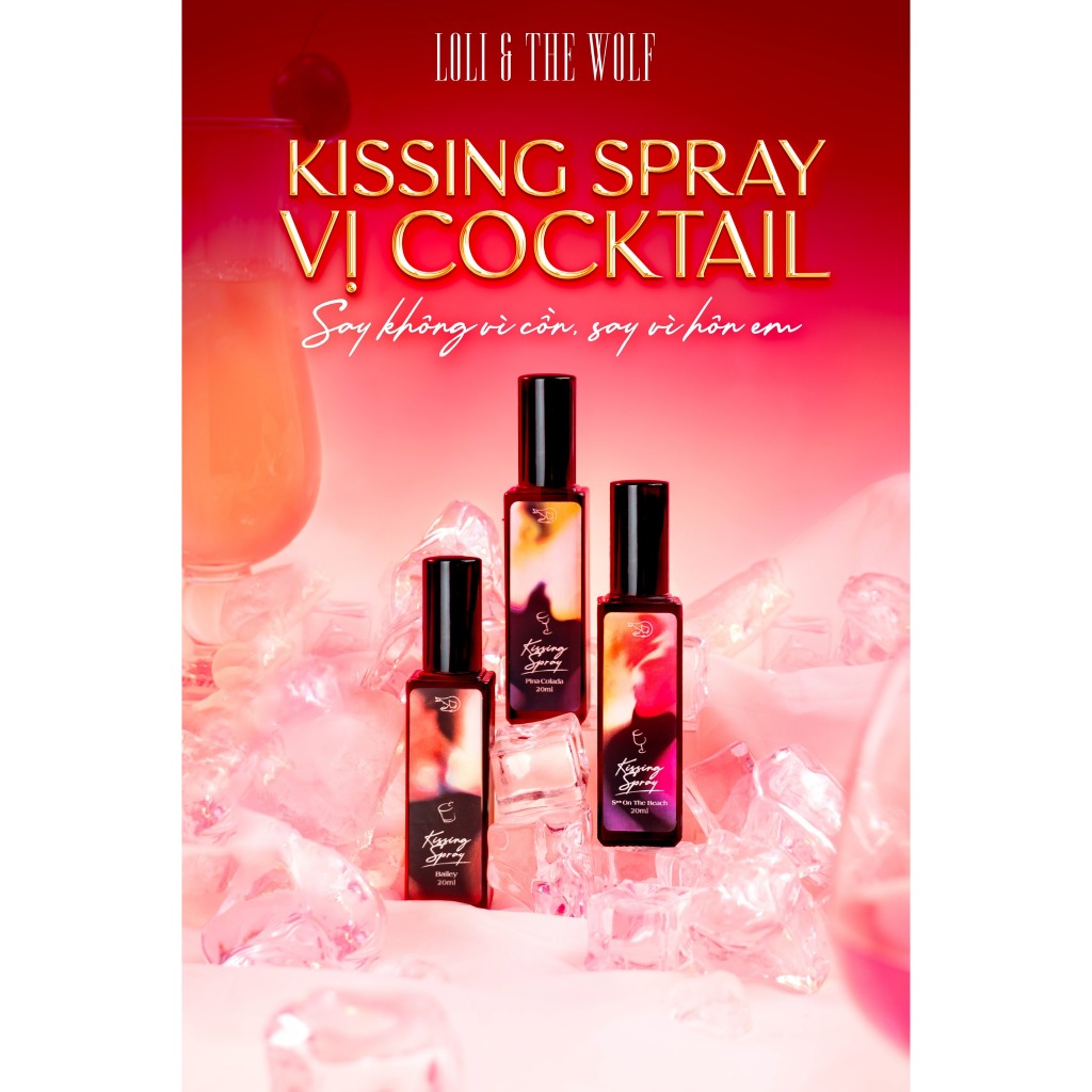 Xịt Thơm Miệng Kissing Spray Loli & The Wolf Vị Cocktail Mê Đắm Chai 20ml