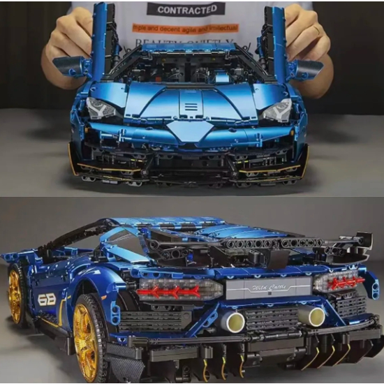 Nonlego Technic Mô Hình Siêu Xe Lamborghini Aventador SVJ 63 Kbox 10520 Tỷ Lệ 1:8 Đồ Chơi Lắp Ráp 3811 Pcs