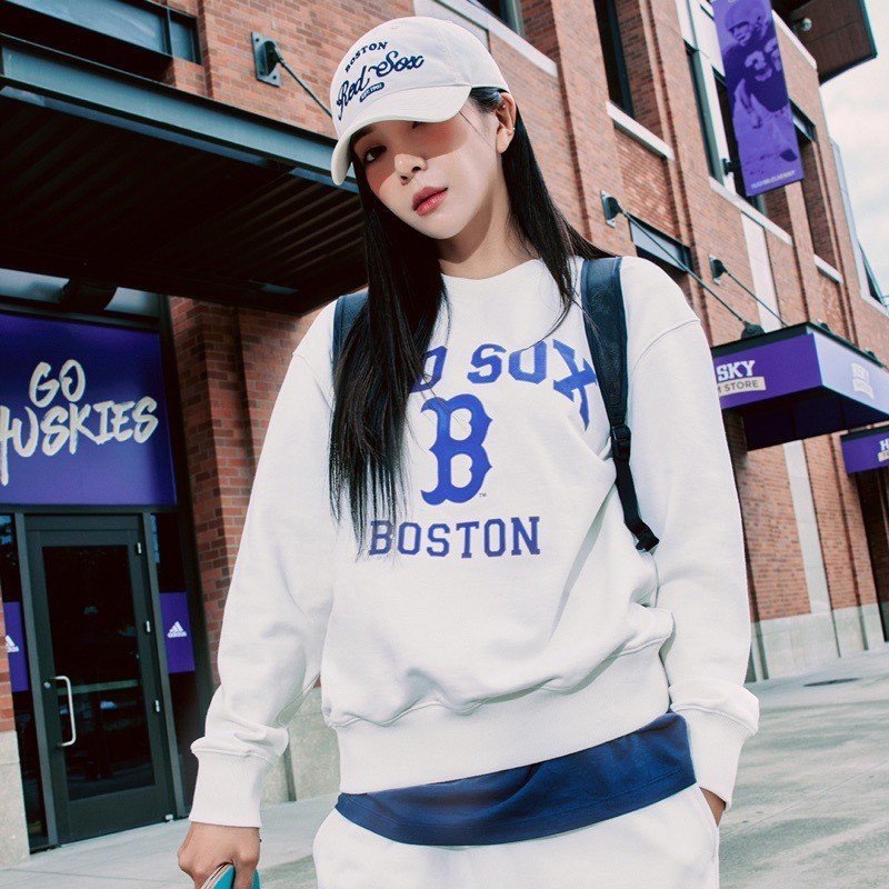 BỘ MLB CHỮ B MÀU TRẮNG CHO NỮ