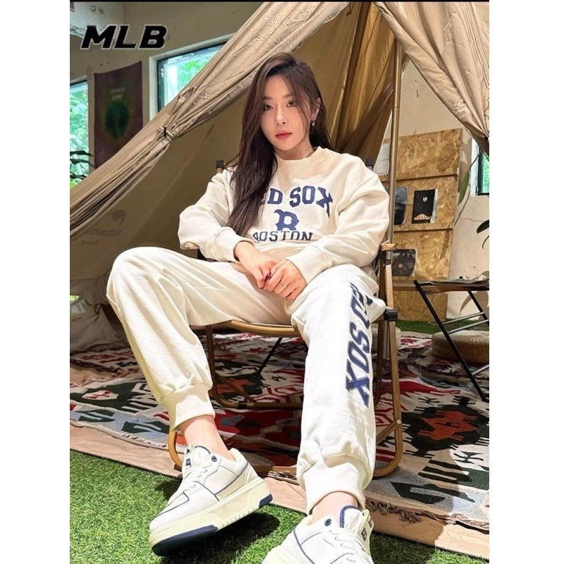 BỘ MLB CHỮ B MÀU TRẮNG CHO NỮ