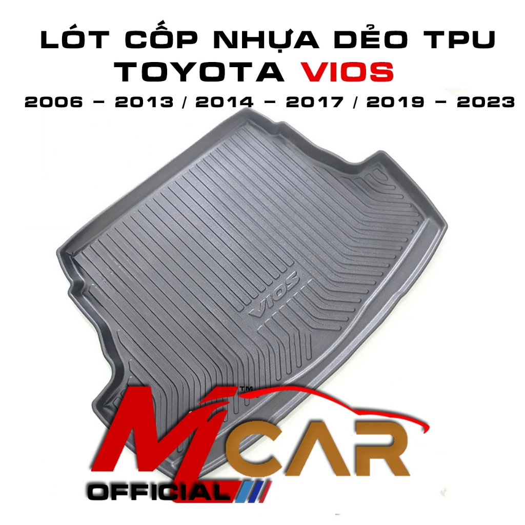 Lót cốp xe Toyota #Vios 2006 - 2018, 2019 - 2022, 2023 nhựa dẻo cao cấp