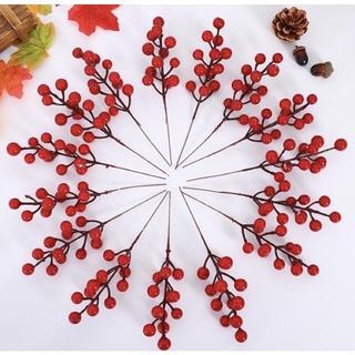 Chùm quả cherry, cành cherry trang trí noel lễ tết