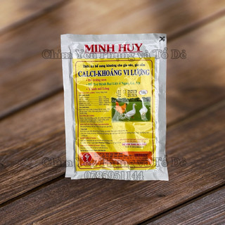 Thức Ăn Khoáng Minh Huy bổ sung Khoáng Chất thiết yếu cho Gia Cầm (gói 100g).
