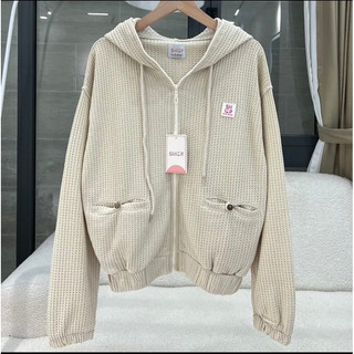  ÁO KHOÁC GÂN CARO TÚI ĐỨNG SHIER NEW 