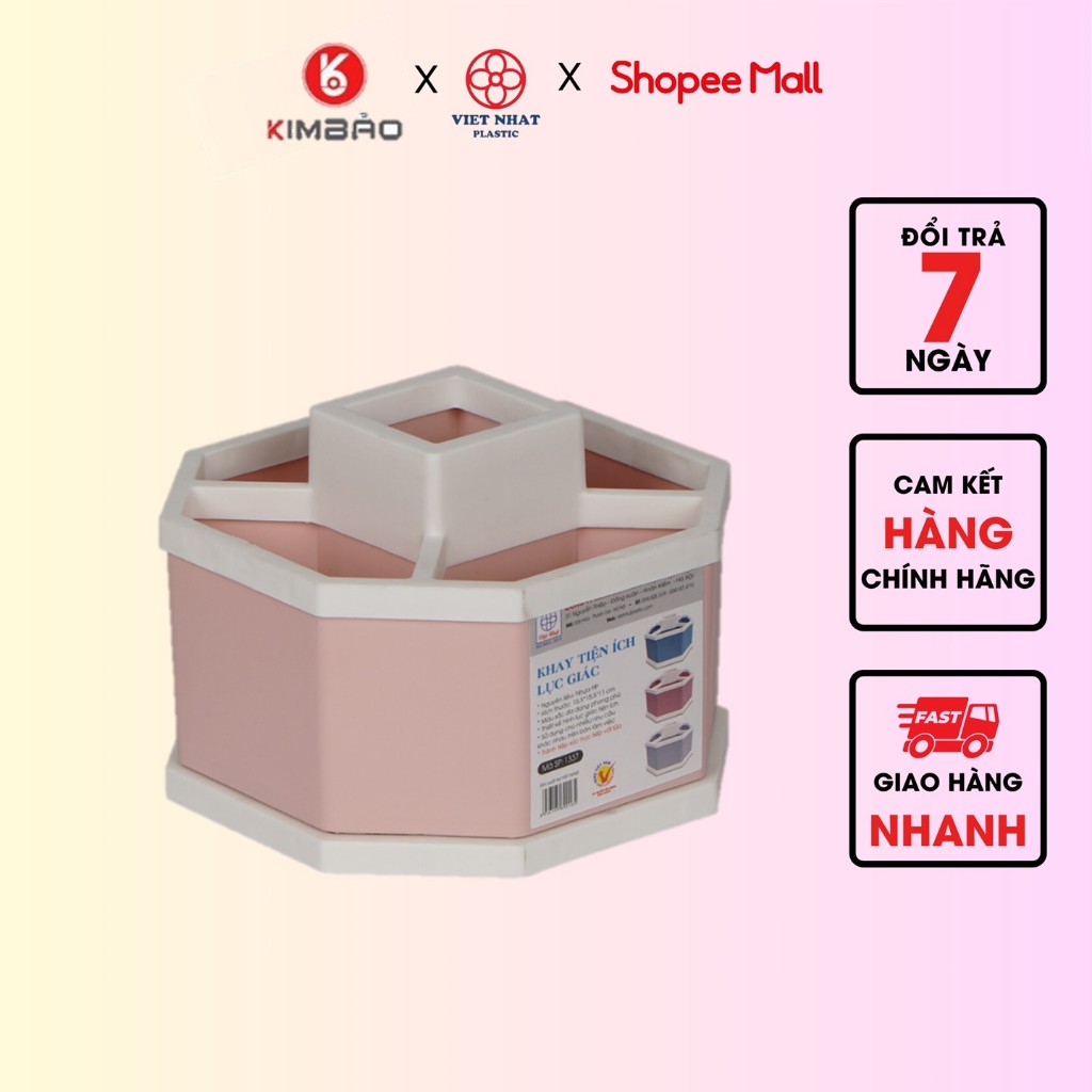 Khay đựng bút viết văn phòng - khay tiện ích 5 ngăn để bàn Việt Nhật 1337